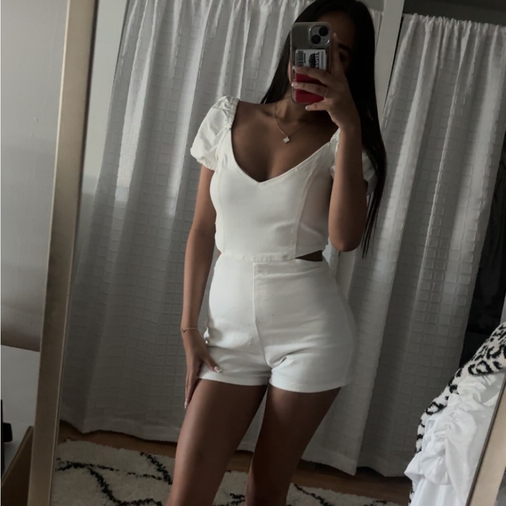 Chic White Cut Out Romper
